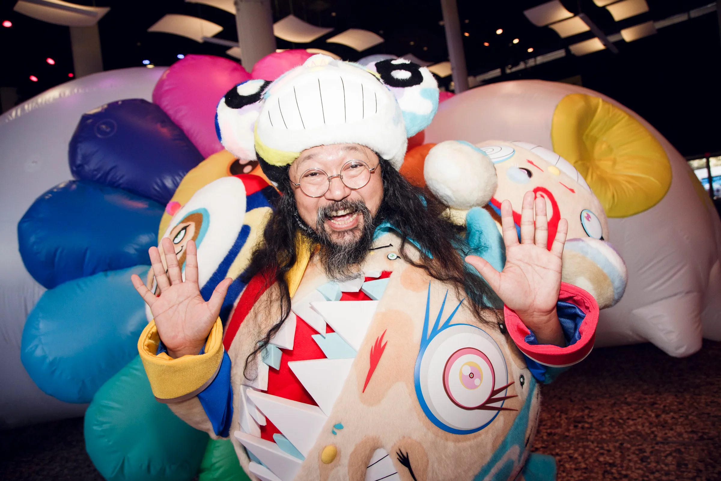 Inflatable costume used for trade show marketing